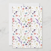 Moderne Elegante Wildflower Lente Zomer Bruiloft Kaart (Achterkant)