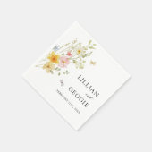 Moderne Elegante Wildflower Lente Zomer Bruiloft Servet (Hoek)