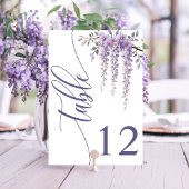 Moderne Elegante Wisteria Branch Bloemen Huwelijk Kaart