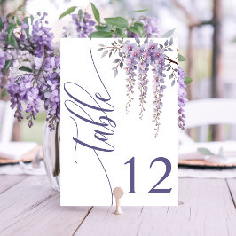 Moderne Elegante Wisteria Branch Bloemen Huwelijk Kaart