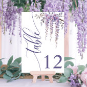 Moderne Elegante Wisteria Branch Bloemen Huwelijk Kaart