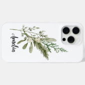 Moderne Elegante Wit Rood Groen Bloemen Waterverf Case-Mate iPhone Case (Achterkant (horizontaal))