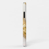 Moderne Elegante WitGouden Marmer Gepersonaliseerd Case-Mate iPhone Case (Achterkant/rechts)