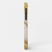Moderne Elegante WitGouden Marmer Gepersonaliseerd Case-Mate iPhone Case (Achterkant/links)