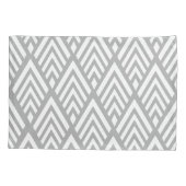 Moderne Elegante Witte Art Deco Pijlen & Grijs Kussensloop (Achterkant)