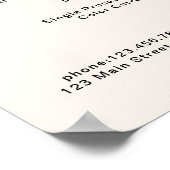 Moderne, elegante witte bloemen, prijslijst poster (Hoek)