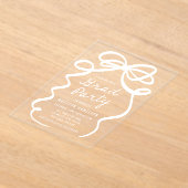 Moderne Elegante Witte Boog Afstudeerfeest Acryl Uitnodigingen (Laagn)