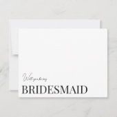 Moderne & Elegante Witte bruidsmeisje uitnodigings Save The Date (Voorkant)