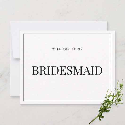 Moderne & Elegante Witte bruidsmeisje uitnodigings Save The Date