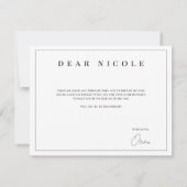 Moderne & Elegante Witte bruidsmeisje uitnodigings Save The Date (Achterkant)