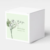 Moderne Elegante Witte Calla Lelie Bruiloft  Bedankdoosjes (Voorkant Zijde)