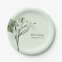 Moderne Elegante Witte Calla Lelie Huwelijk