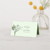 Moderne elegante witte Calla lelies bruiloft Plaatskaartje (Achterkant)