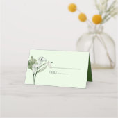 Moderne elegante witte Calla lelies bruiloft Plaatskaartje (Voorkant)