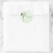 Moderne elegante witte Calla lelies bruiloft Ronde Sticker (Tas)