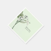 Moderne elegante witte Calla lelies bruiloft Servet (Hoek)