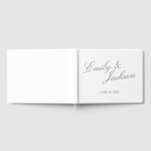 Moderne Elegante Witte Calligrafie Scriptie Bruilo Gastenboek (Volledig)