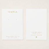 Moderne, elegante, witte draagkaart visitekaartje (Voorkant /achterkant)