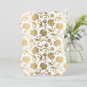 Moderne elegante witte en gouden maskers en cirkel kaart (Staand voorkant)