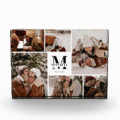 Moderne Elegante Witte Familie Fotocollage Keepsak Fotoblokken (Voorkant)