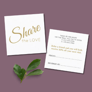 Moderne Elegante Witte Gouden Verwijzingsauto Aanbevelingskaartje