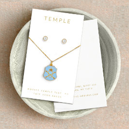 Moderne, elegante witte Ketting Visitekaartje