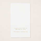 Moderne, elegante witte Ketting Visitekaartje (Achterkant)