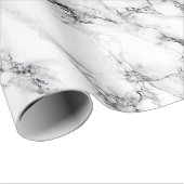 moderne elegante witte marmer cadeaupapier (Rol Hoek)