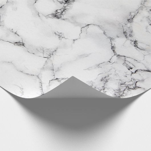 moderne elegante witte marmer cadeaupapier (Hoek)