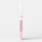 Moderne elegante witte marmer & roos goudglitter Case-Mate iPhone case (Achterkant / Rechts)