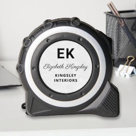 Moderne Elegante Witte Marmeren Naam en Zaken Rolmaat