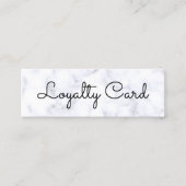 Moderne elegante witte marmeren schoonheidssalon klantenkaartje (Voorkant)