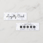 Moderne elegante witte marmeren schoonheidssalon klantenkaartje (Voorkant / Achterkant)