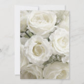 Moderne Elegante Witte Roos Bloemrijke Bruidsfeest Kaart (Achterkant)