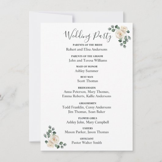 Moderne Elegante Witte Roos & Gouden Boog Trouwdag (Achterkant)