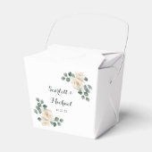 Moderne Elegante Witte Roos Trouwdag Bedankdoosjes (Voorkant Zijde)