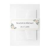 Moderne Elegante Witte Rose Bruiloft Uitnodigingen Wikkel (Voorkant Voorbeeld)