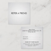 Moderne elegante witte schoonheidssalon aanbevelingskaartje (Voorkant / Achterkant)