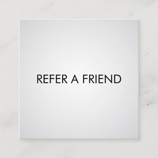 Moderne elegante witte schoonheidssalon aanbevelingskaartje (Voorkant)