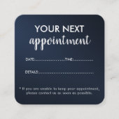 Moderne elegante witte schoonheidssalon afsprakenkaartje (Voorkant)