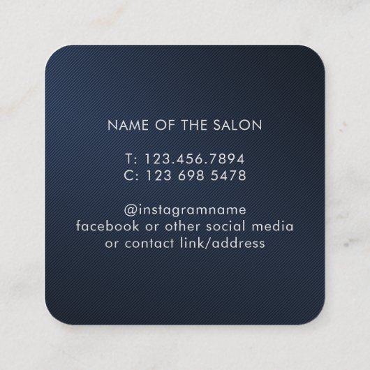 Moderne elegante witte schoonheidssalon afsprakenkaartje (Achterkant)