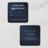 Moderne elegante witte schoonheidssalon afsprakenkaartje (Voorkant / Achterkant)