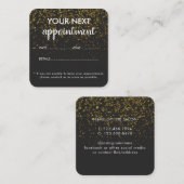 Moderne elegante witte schoonheidssalon afsprakenkaartje (Voorkant / Achterkant)