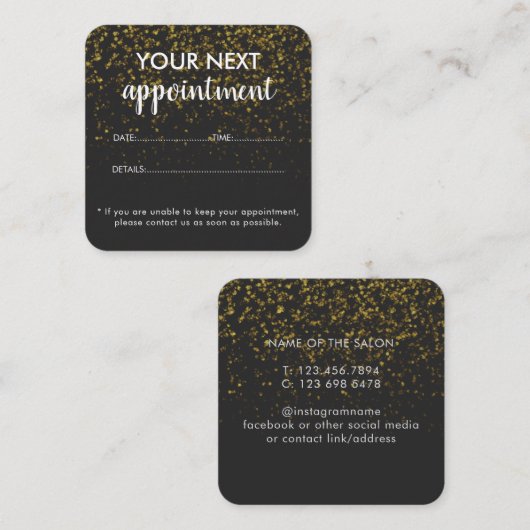 Moderne elegante witte schoonheidssalon afsprakenkaartje (Voorkant / Achterkant)