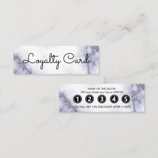 Moderne elegante witte schoonheidssalon klantenkaartje (Voorkant / Achterkant)