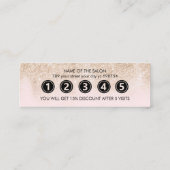 Moderne elegante witte schoonheidssalon klantenkaartje (Achterkant)