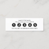 Moderne elegante witte schoonheidssalon klantenkaartje (Achterkant)