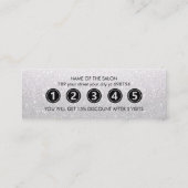 Moderne elegante witte schoonheidssalon klantenkaartje (Achterkant)