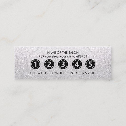 Moderne elegante witte schoonheidssalon klantenkaartje (Achterkant)