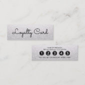 Moderne elegante witte schoonheidssalon klantenkaartje (Voorkant / Achterkant)